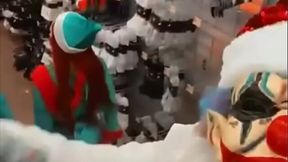 Interracial Cosplay Orgy: The Ghetto Christmas Bash - HD - 1:43 video - featuring Mandi May - from Jizzberry