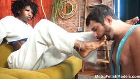 Tami So Fine: Stop Complaining About The Smell And Lick My Big Sweaty African Feet (Part 3) - HD - 8:52 video - from Clips4sale