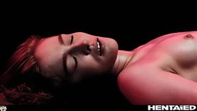Alien Monster with big black tentacle cocks breeds up a beautiful redhead - HD - 6:02 video - from Xfeed