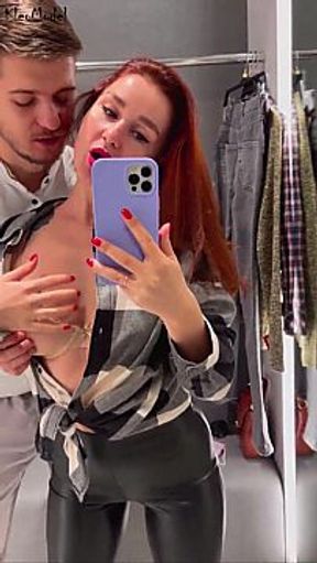 Public Dressing Room Oral Sex and Fucking with KleoModel - HD - 9:43 video - featuring Kleo Kain - from XXXShake