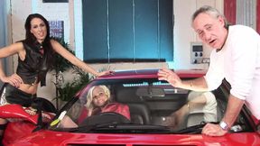 Demi Daniels and Tammie Lee go from the hood of a red sports car to a nearby red couch Love Fast Cars And Cumshots - 4K - 8:12 video - from xHamster