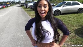 Ebony hottie enjoys public pickup adventure - young black chick Priya Price - HD - 15:00 video - from XHand