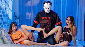 ”Horny petite tiny tits teen stepsisters fucks fake huge dick Jason Voorhees” - HD - 6:00 video - featuring Molly Little - from Fapnow