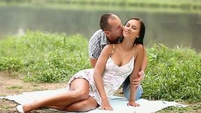 Romantic couple having sensual sex near the lake - 7:30 video - from AnySex
