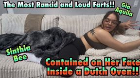 RANCID Dutch Oven! Massive! Stinky! Farts! Gia Aquila on Sinthia Bee - SD - 13:21 video - from Clips4sale