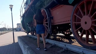 walks without panties at the train station - HD - 14:16 video - from Pornzona