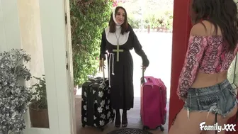 Nun Stepsister Seduces Innocent Brunette with Toys and 69 Lesbian Play - HD - 9:54 video - from Fucker