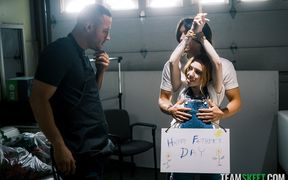 Your Tied up Stepdaughter Is Your Father's Day Gift, Share Her with Your Stepson - HD - 15:06 video - from xHamster