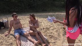 Czech Swingers Seduce Young Couple On The Beach - HD - 40:02 video - from Analdin