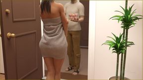 Wife Drops Towel And Seduce Neighbour Old man Infront Of Cuckold Husband - HD - 5:28 video - from xHamster
