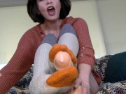 Sneaky Sockjob from Big StepSister - Mrs Mischief foot pov dildo footjob - SD - 8:01 video - from RedTube