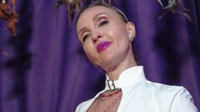 Femdom Mistress Eva Latex Pvc White Dress Solo CBT Toys Heels Fetish BDSM Big Ass MILF Hot - HD - 8:43 video - from xHamster