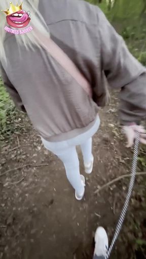 Humiliating Chastity Walk on a Leash Attached to His Locked Cock - HD - 3:24 video - from xHamster