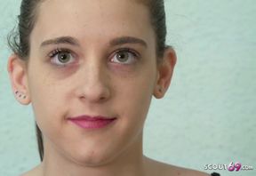 GERMAN SCOUT - ANAL FOR PETITE 18yr YOUNG CHEATING GIRL AT STREET CASTING - Small tits - HD - 12:17 video - from Xtits