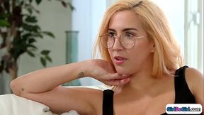 Blonde rides with pussy on gfs huge tits - HD - 6:24 video - from XVideos