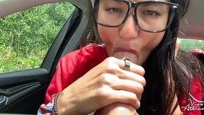 Desi Teen Slut Gobbles Dildo and Gets Fucked in Car - HD - 10:08 video - featuring Viva Athena - from Jizzberry