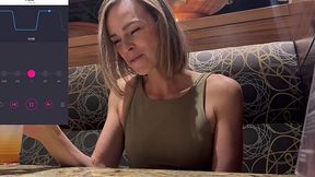 Slut Goes Wild with Lush Vibe, Cums in Public Restaurant - HD - 7:00 video - from XXXShake