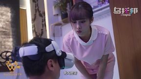 Put on vr headset and got chance to fuck hot Chinese slut in her mouth and shaved pussy - HD - 10:48 video - from XGroovy
