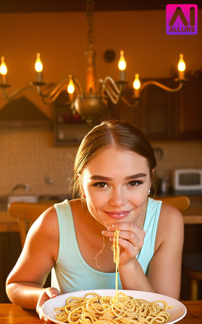 Eating spaghetti - HD - 0:05 video - from aiAllure