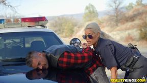 naughty police woman Bridgette B catches bad guy Charles Dera - HD - 8:00 video - from Analdin
