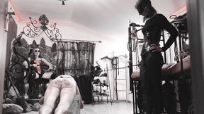 Extreme RIDING CROP WHIPPING double sadism - 7:07 video - from Clips4sale