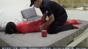 Bound Brunette's Chinese Mummification - HD - 34:35 video - from AbJav