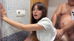 Stepdaughter's Naughty Bathroom Encounter: Hairy Creampie - HD - 9:42 video - from XGroovy