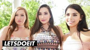Gina Valentina, Karlee Grey and Maddy O'Reilly Fuck Rich Nerd Stud For Some Cash - SCAM ANGELS - HD - 15:26 video - featuring Maddy Oreilly - from Fapcat