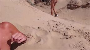 Outdoor blowjobs & cumshots on the beach - HD - 4:55 video - from xHamster
