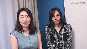 5 8まての間980pt３pレス初対面同士の美魔女２人を絡ませた無修整 - HD - 8:00 video - from ManySex