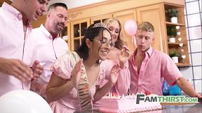 Step Daughter Turns 18yo And Step Family Gifts Gang Bang - HD - 8:00 video - featuring Wendy Raine - from XVideos