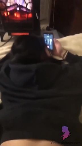POV teen caught cheating on her phone during a naughty group chat - HD - 0:52 video - from Boinkz