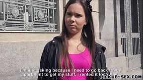 Cute teen Brittney Babe flashes her tits and nailed for cash - SD - 6:09 video - from XVideos