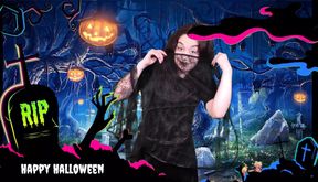 Turkish teen Jasmin Babe wishes you a happy Halloween! - HD - 0:21 video - from xHamster