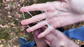 Girl pees in the forest then jerks stranger's hard cock - HD - 10:02 video - from AnySex