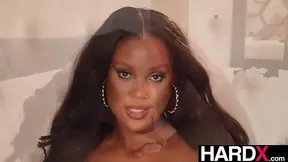August Skye's ebony big ass and melons devoured by a giant cock - HD - 15:03 video - from Slutr