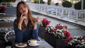 Magnetic Russian Beauty Playing with Cigarette Smoke - HD - 5:29 video - from FapHouse
