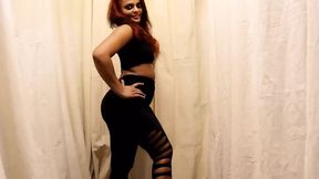 wet look black shine cut leggings try on haul - 4K - 2:26 video - featuring Nilmini Sheron - from xHamster