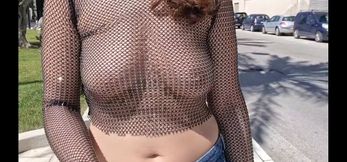 I Flash My Tits in a See-through Blouse While Walking Around the City - 5:27 video - from FapHouse