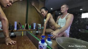 Sperm Dripping Out From Pussy After Getting Fucked on Washing Machine - 15:42 video - featuring Thinyone - from FapHouse