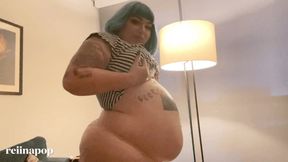 Intense Stomach Sounds in Burp Desperation Belly Play! - 20:14 video - from Clips4sale