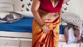 Hottest Saree Sex - Desi Milf in Silk Saree fucked hard by Brother in law - Loud moans - Pussy Eating - HD - 6:27 video - from xHamster