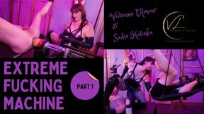 EXTREME FUCKING MACHINE Part One - Vivienne l'Amour and Sadie Katinka Control the Fuck Yeah Fucking Machine whilst Double Fisting a second anal slut (1080p) - HD - 15:33 video - from Clips4sale
