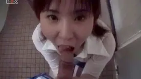 Shiori Kamiyama’s Steamy Public Stalls Blowbang Deep Throat Action - SD - 10:04 video - from BigTitsTokyo