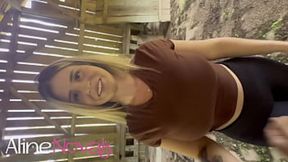 Blondie with big ass gives blowjob and licks eggs at the farm - SD - 7:43 video - from BigAssz