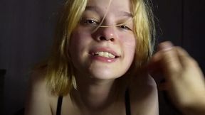 Pretty blonde face-fucked rough - Amateur POV - HD - 5:47 video - from MyLust