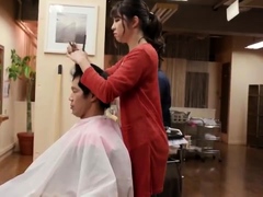 Sweet Japanese hairdresser having wild sex with a customer - 49:56 video - from PornLib