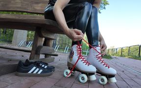 Latex Roller Skating Model Fucked by a Random Stranger - 4K - 13:35 video - from xHamster