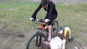 MIRA - ASSHOLE CYCLIST - MUDDY BALLET FLATS AND FEET DOMINATION CLIPS (720p) - HD - 39:11 video - from Clips4sale