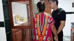 My stepmom gives me a blowjob in the kitchen - HD - 6:08 video - from xHamster
